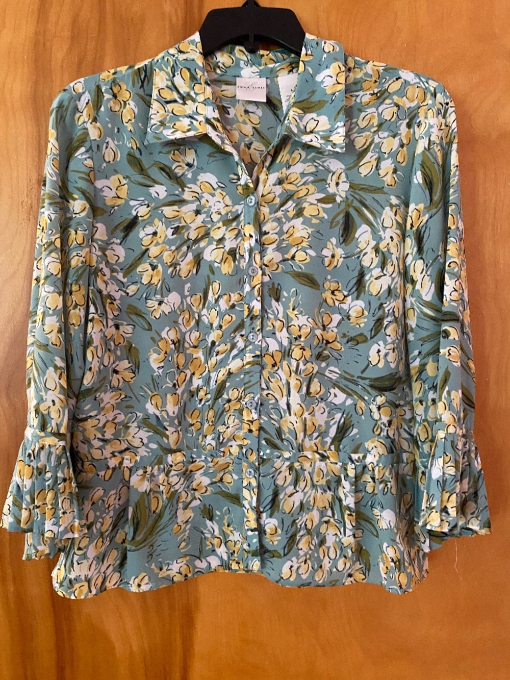 Emma James Floral Button-Down Blouse